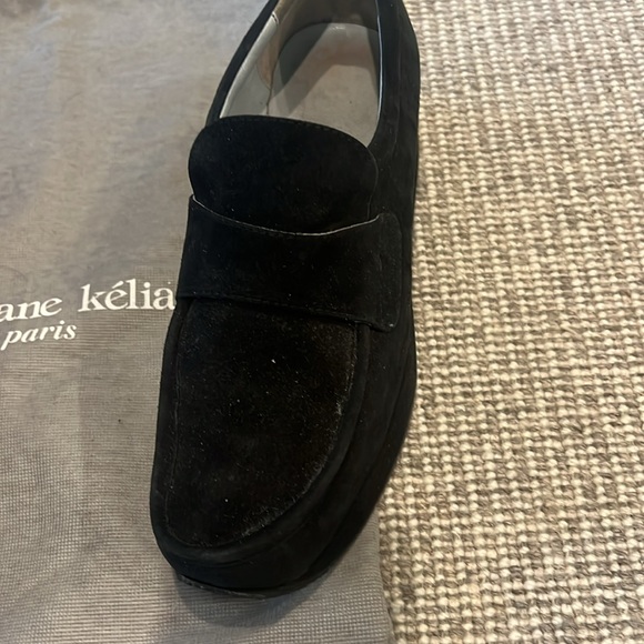 Stephane Kelian blk suede wedge “loafers” size 6.5 lightly worn. - Picture 2 of 4